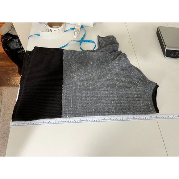 We the Free Waffle Knit Grey Oversized Women's - Picture 9 of 10